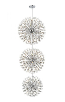 Vera 48 Inch Three Tiers Crystal Starburst Chandelier in Chrome (758|2500G48L3C)