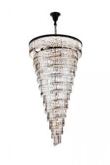 Sydney 48 inch spiral crystal chandelier in matte black (758|1201SR48MB/RC)