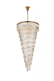 Sydney 36.5 inch spiral crystal chandelier in satin gold (758|1201SR36SG/RC)
