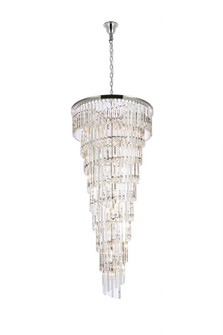 Sydney 30 inch spiral crystal chandelier in polished nickel (758|1201SR30PN/RC)