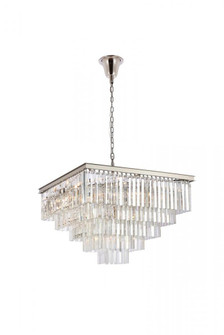 Sydney 34 Inch Square Crystal Chandelier in Polished Nickel (758|1201S34PN/RC)