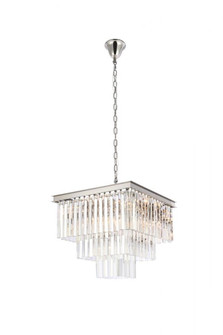 Sydney 21.5 inch square crystal chandelier in polished nickel (758|1201S22PN/RC)