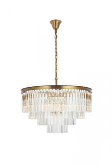 Sydney 32 Inch Round Crystal Chandelier in Satin Gold (758|1201D32SG/RC)