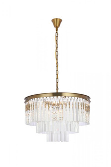 Sydney 26 Inch Round Crystal Chandelier in Satin Gold (758|1201D26SG/RC)