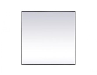 Metal Frame Square Mirror 48 Inch in Black (758|MR44848BK)