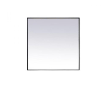 Metal Frame Square Mirror 30 Inch in Black (758|MR43030BK)