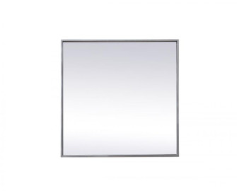 Metal Frame Square Mirror 24 Inch in Silver (758|MR42424S)