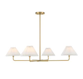 4-Light Chandelier in Natural Brass (8483|M100121NB)