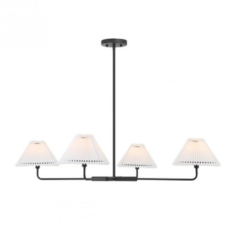 4-Light Chandelier in Matte Black (8483|M100121MBK)