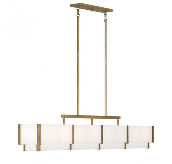 Orleans 8-Light Linear Chandelier in Distressed Gold (128|1-2332-8-60)