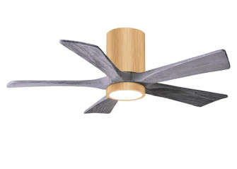 IR5HLK five-blade flush mount paddle fan in Light Maple finish with 42” Barn Wood blades and int (230|IR5HLK-LM-BW-42)