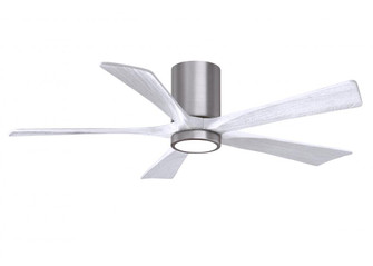 Irene-5HLK-52'' Five Blade Flush Mount Paddle Fan-5CCT Integrated LED-Brushed Pewter Finish (230|IR5HLK-BP-MWH-52)