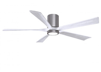 Irene-5HLK-60'' Five Blade Flush Mount Paddle Fan-5CCT Integrated LED-Brushed Pewter Finish (230|IR5HLK-BP-MWH-60)