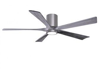 IR5HLK five-blade flush mount paddle fan in Brushed Pewter finish with 60” Barn Wood blades and (230|IR5HLK-BP-BW-60)