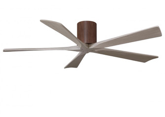 Irene-5H three-blade flush mount paddle fan in Walnut finish with 60” Gray Ash tone blades.  (230|IR5H-WN-GA-60)