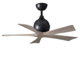 Irene-5 five-blade paddle fan in Matte Black finish with 42'' with gray ash blades. (230|IR5-BK-GA-42)