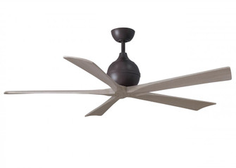 Irene-5 five-blade paddle fan in Textured Bronze finish with 60'' with gray ash blades. (230|IR5-TB-GA-60)