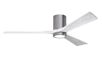 Irene-3HLK-60'' Three Blade Flush Mount Paddle Fan-5CCT Integrated LED-Brushed Pewter Finish (230|IR3HLK-BP-MWH-60)