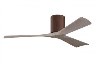 Irene-3H - Three Blade Flush Mount Paddle Fan - 52'' - Walnut Finish - Gray Ash Tone Blades (230|IR3H-WN-GA-52)