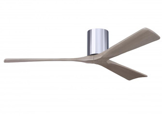Irene-3H - Three Blade Flush Mount Paddle Fan - 60'' - Polished Chrome Finish - Gray Ash Tone Bla (230|IR3H-CR-GA-60)