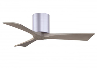 Irene-3H three-blade flush mount paddle fan in Brushed Nickel finish with 42” Gray Ash tone blad (230|IR3H-BN-GA-42)