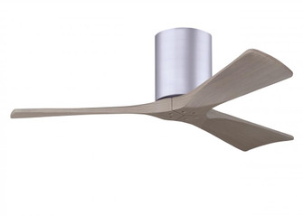 Irene-3H - Three Blade Flush Mount Paddle Fan - 42'' - Brushed Nickel Finish - Gray Ash Tone Blad (230|IR3H-BN-GA-42)