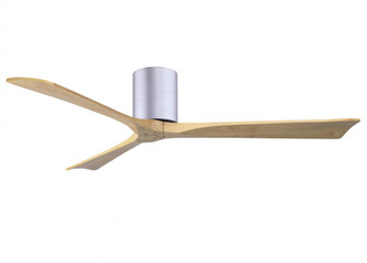 Irene-3H three-blade flush mount paddle fan in Brushed Nickel finish with 60” Light Maple tone b (230|IR3H-BN-LM-60)