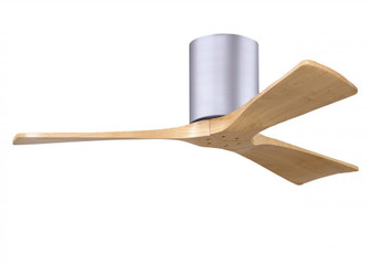 Irene-3H-Three Blade Flush Mount Paddle Fan-42''-Brushed Nickel Finish-Light Maple Tone Blades (230|IR3H-BN-LM-42)