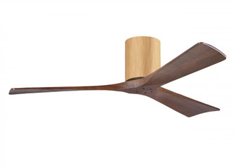 Irene-3H - Three Blade Flush Mount Paddle Fan - 52'' - Light Maple Tone Finish - Walnut Tone Blad (230|IR3H-LM-WA-52)