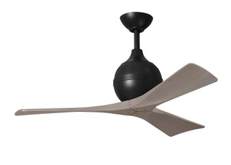 Irene-3 - Three Blade Paddle Fan - 42'' - Matte Black Finish - Gray Ash Tone Blades (230|IR3-BK-GA-42)