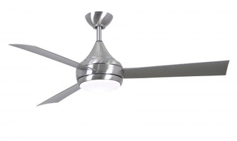 Donaire-Three Blade Paddle Fan-Integrated LED-Brushed Stainless Finish-Brushed Stainless Blades (230|DA-BS-BS)