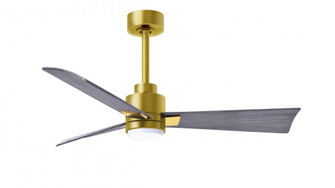 Alessandra 3-blade transitional ceiling fan in brushed brass finish with barnwood blades. Optimize (230|AKLK-BRBR-BW-42)