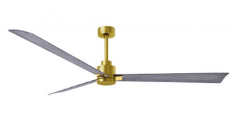 Alessandra 3-blade transitional ceiling fan in brushed brass finish with barnwood blades. Optimize (230|AK-BRBR-BW-72)