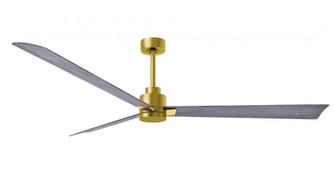 Alessandra-72'' Three Blade Transitional Ceiling Fan-Brushed Brass Finish-Barn Wood Tone Blades (230|AK-BRBR-BW-72)
