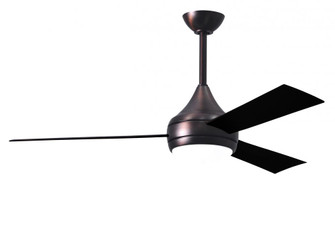 Donaire - Three Blade Paddle Fan - Integrated LED - Brushed Bronze Finish - Matte Black Blades (230|DA-BB-BK)