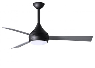 Donaire - Three Blade Paddle Fan - Integrated LED - Matte Black Finish - Brushed Stainless Blades (230|DA-BK-BS)