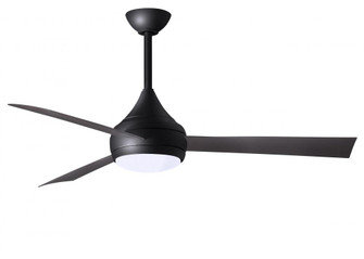 Donaire - Three Blade Paddle Fan - Integrated LED - Matte Black Finish - Brushed Bronze Blades (230|DA-BK-BB)