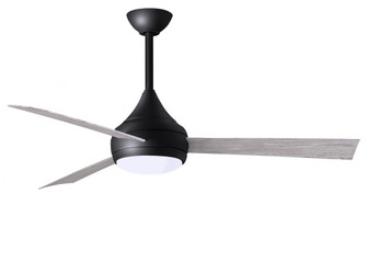 Donaire - Three Blade Paddle Fan - Integrated LED - Matte Black Finish - Barn Wood Tone Tone Blades (230|DA-BK-BW)