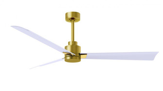 Alessandra - 56'' Three Blade Transitional Ceiling Fan - Brushed Brass Finish - Matte White Blade (230|AK-BRBR-MWH-56)