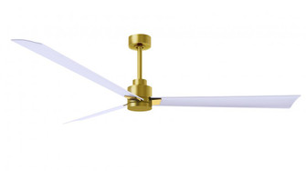Alessandra - 72'' Three Blade Transitional Ceiling Fan - Brushed Brass Finish - Matte White Blade (230|AK-BRBR-MWH-72)