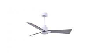 Alessandra - 42'' Three Blade Transitional Ceiling Fan - Matte White Finish - Barn Wood Tone Blad (230|AK-MWH-BW-42)