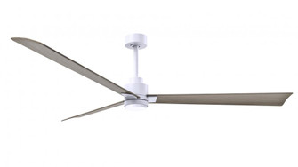 Alessandra 3-blade transitional ceiling fan in matte white finish with gray ash blades. Optimized (230|AKLK-MWH-GA-72)