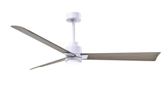 Alessandra 3-blade transitional ceiling fan in matte white finish with gray ash blades. Optimized (230|AKLK-MWH-GA-56)