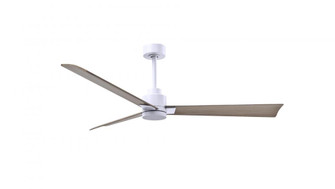 Alessandra 3-blade transitional ceiling fan in matte white finish with gray ash blades. Optimized (230|AK-MWH-GA-56)
