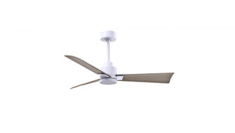 Alessandra - 42'' Three Blade Transitional Ceiling Fan - Matte White Finish - Gray Ash Tone Blade (230|AK-MWH-GA-42)