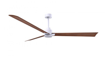 Alessandra 3-blade transitional ceiling fan in matte white finish with walnut blades. Optimized fo (230|AK-MWH-WN-72)