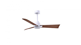 Alessandra 3-blade transitional ceiling fan in matte white finish with walnut blades. Optimized fo (230|AK-MWH-WN-42)