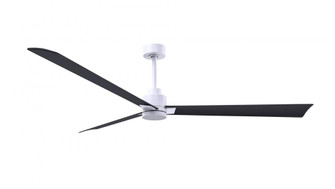 Alessandra 3-blade transitional ceiling fan in matte white finish with matte black blades. Optimiz (230|AK-MWH-BK-72)