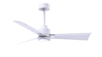 Alessandra 3-blade transitional ceiling fan in matte white finish with matte white blades. Optimiz (230|AKLK-MWH-MWH-42)