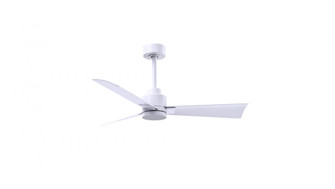 Alessandra 3-blade transitional ceiling fan in matte white finish with matte white blades. Optimiz (230|AK-MWH-MWH-42)